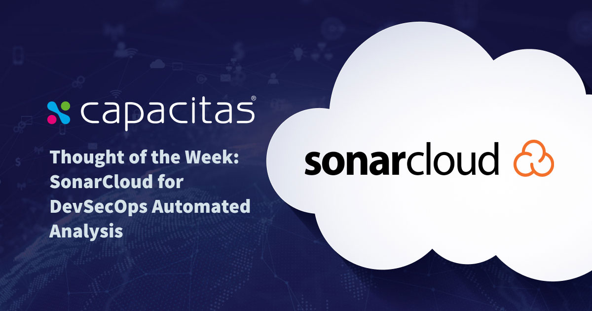 Thought of the Week: Improve the standard of your DevSecOps operation with SonarCloud